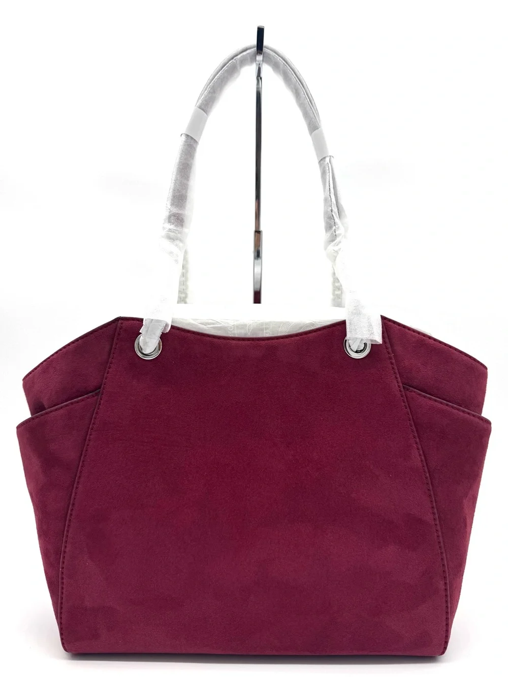 Michael Kors Jet Set Large Signature Logo Shoulder Bag - Maroon